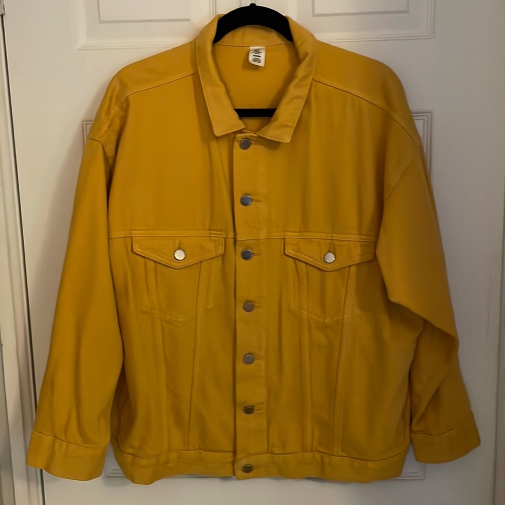 MENS H&M mustard denim jacket
